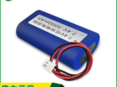 7.4v锂电池大容量可充电视频唱戏机3.7v锂电池组18650扩音器手电图2