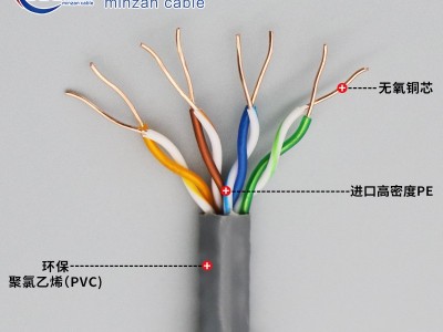 室外阻水耐寒耐磨抗冻户外网线8芯0.5无氧铜芯足300米超五类网线图2
