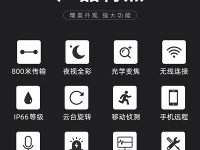 室外无线wifi监控摄像头家用高清全彩360度全景云台变焦全球机图2