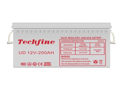 Techfine蓄电池12V7-200ah铅酸蓄电池深循环胶体太阳能储能电池图4