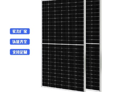 外贸热卖大功率550WP光伏单晶太阳能板高转换半片双玻光伏板500W图1