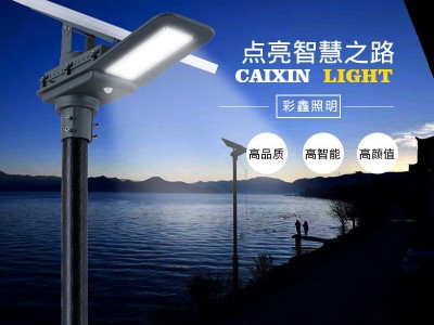 户外分体太阳能感应led坦克路灯 压铸家用庭院别墅亮照明太阳能灯图2