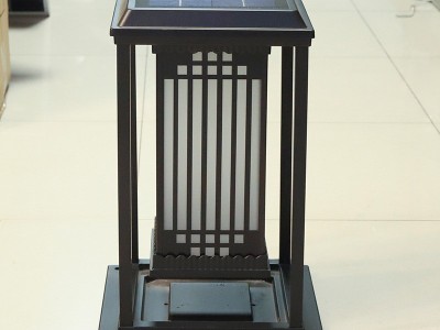 厂家供应太阳能户外仿云石方形柱头灯别墅庭院围墙灯中式柱头灯图2