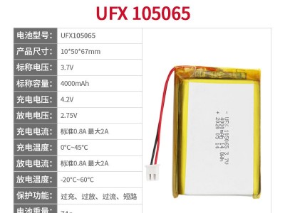 105065（4000mAh）3.7V聚合物锂电池图4