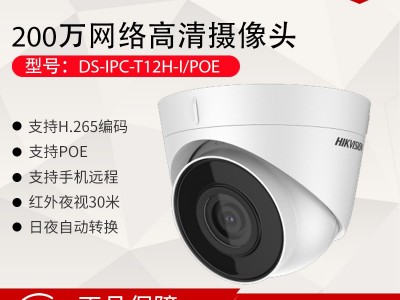 海康威视200万半球DS-IPC-T12HV3-IA高清网络监控摄像头内置录音图1