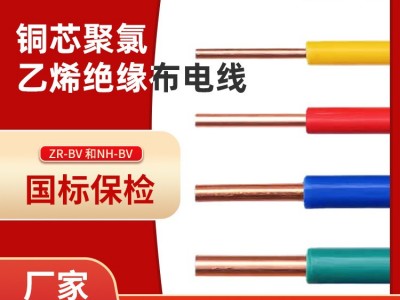 家装家用塑铜线BV铜芯线 1.5/2.5/4/6/10/25/35平方电线批发图5
