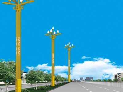 厂家现货广场高杆灯照明园林太阳能路灯LED户外组合灯玉兰灯供应图3
