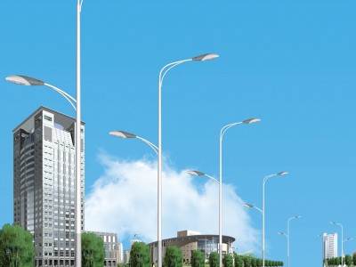 路灯厂家双头市电路灯 双臂LED路灯大功率80W市政道路太阳能路灯图2