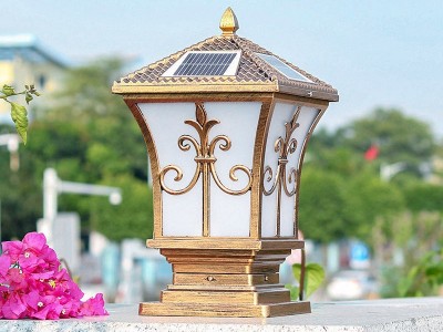 太阳能柱头灯户外防水围墙灯家用大门柱子灯花园别墅阳台灯庭院灯图4