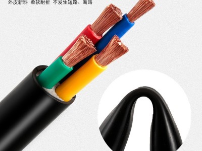 VVR软铜线3+1/2/4芯10/16/25/35/50/70/95/120/150平方RVVZ电缆图3
