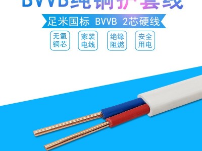 BVVB硬芯护套线RVVB软芯护套2*1/1.5/2.5/4/6平方白色平行线图4
