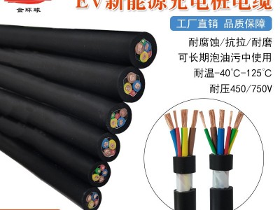 电动汽车连接充电线EV4芯5芯10A25A32A新能源充电桩充电枪电缆线图1