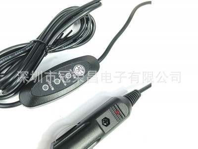 厂家汽车加热垫调温开关 12V2V车载座椅点烟器三档温控电源线 DC图5