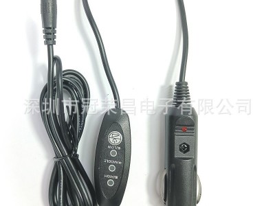 厂家汽车加热垫调温开关 12V2V车载座椅点烟器三档温控电源线 DC图4
