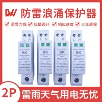 防雷浪涌保护器家用2p防避雷器220/380V 电涌防雷开关浪涌模块