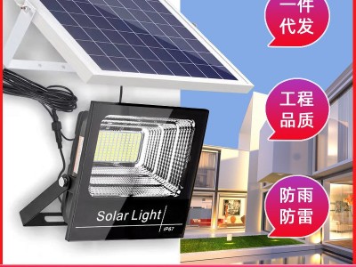 太阳能灯家用户外庭院灯新农村光伏路灯led大功率投光灯超亮防水图1