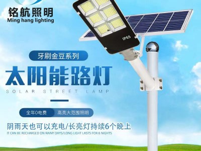 牙刷款太阳能LED户外光控路灯新能源庭院灯超亮防水工程带杆灯图1