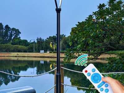 太阳能路灯家用户外防水庭院灯3米4米小区别墅室外超亮高杆景观灯图3