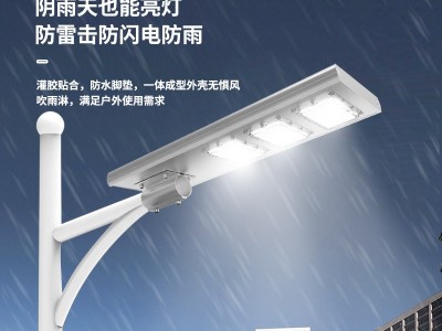 现货40W一体化太阳能路灯新农村道路照明工程户外庭院led太阳能灯图3