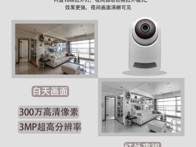 无线wifi监控摄像头300wGK 家用婴儿监视器双向语音高清夜视icsee图2