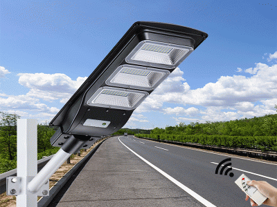 led太阳能壁灯草坪道路高杆庭院灯人体智能感应太阳能路灯头一体图1