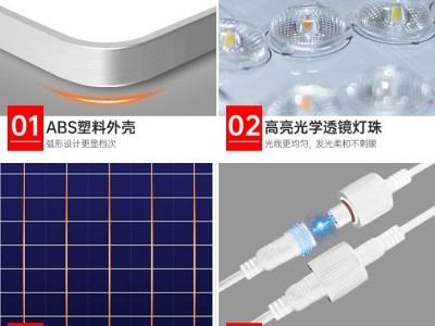 君慕太阳能吸顶灯家用室内大功率客厅走廊阳台卧室过道庭院灯图3