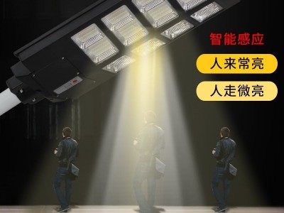 新款一体化大奔驰太阳能工程LED庭院800W人体感应户外农村道路灯图2