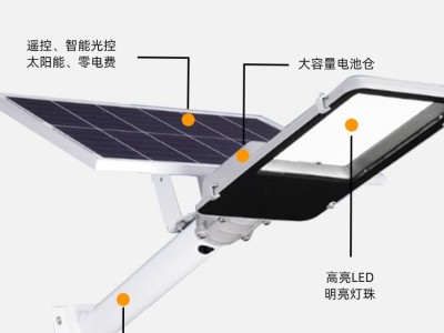 厂家批发新款太阳能灯紧凑流线户外l路边一体化太阳能照明灯图2