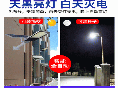太阳能灯户外庭院灯新农村家用大功率防水工程6米高杆led路灯照明图2