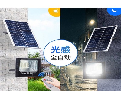 惠民工程补贴太阳能投光灯60W太阳能庭院灯200W农村太阳能投光灯图4