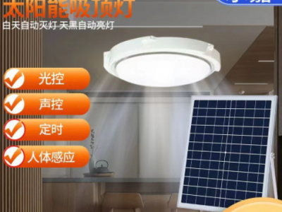 承嘉500瓦太阳能卧室吸顶灯庭院灯防水投光灯新农村路灯工厂直销图3