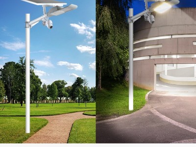 户外防水路灯太阳能4G监控摄像头家用别墅果园牧场鱼塘监控照明图2