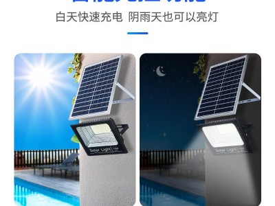 太阳能灯 家用室外庭院灯工程led投光灯户外防水遥控太阳能投光灯图2