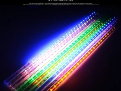 LED防 水双面发光太阳能 流星雨流星管灯 挂树上的装饰灯闪灯流水图1