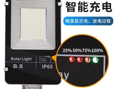 太阳能户外大功率投光灯高亮农村道路LED一体化庭院灯新款壁灯图1