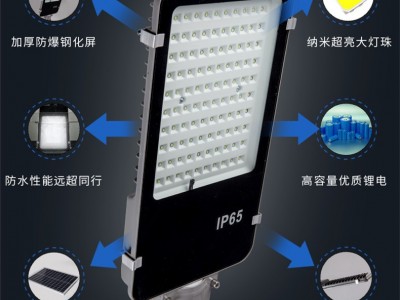 新农村太阳能壁挂路灯新款纳米100W200W太阳能金豆家用太阳能路灯图4