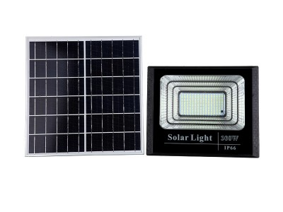 太阳能投光灯一拖二太阳能灯LED超亮庭院泛光灯乡村户外防水照明图4