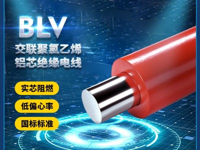 民红BLV 6平方阻燃国标铝单芯100米聚氯乙烯绝缘线 电线电缆批发图1