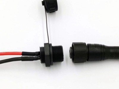 M16防水连接器板端组装式公母对接连接2芯3芯连接器 防水连接器图5