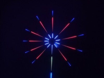 LED幻彩烟花灯带 跑马全彩RGB音乐灯条 节奏氛围灯饰流水灯带条图1