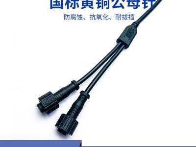 【厂家直销】防水线 m12防水连接噐 3芯0.2平方LED照明防水连接线图2