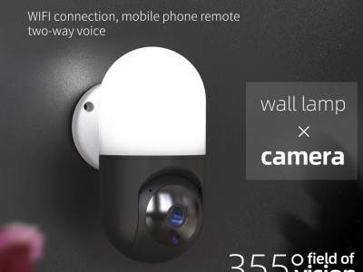 家用智能壁灯摄像头夜视高清无线WiFi手机远程夜视360°HD监控器图5