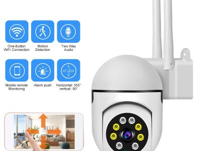 家用室内小球机家用摄像头监控器无线wifi连接手机远程高清夜视图3