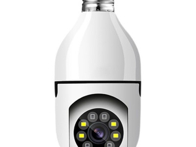 外贸热款智能无线WIFI全彩灯泡摄像头家用高清夜视1080P 安防监控图1