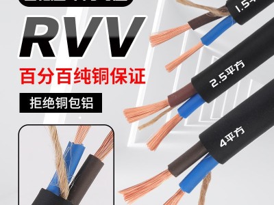 2芯国标电缆线2.5平方纯铜电线RVV两芯家用软线1.5平4平方护套线图4