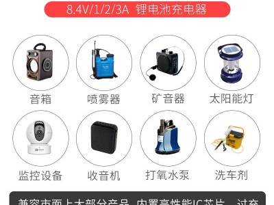 壹泉8.4V1A2A锂电池组充电器恒压输出双色变灯手电筒筋膜机充电器图5