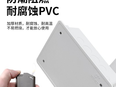 厂家供应PVC材质过路箱暗装阻燃暗装电线盒开关插座盒加厚塑料图4