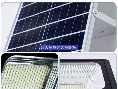 led太阳能投光灯40W65W100W户外照明庭院灯200W道路照明太阳能灯图4