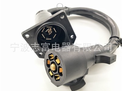 7芯拖车延长线3英尺双叉连接器7针拖车接线连接器插头线 房车线束图4