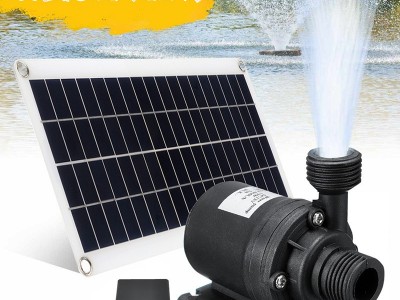 太阳能水泵抽水池塘泵50W低噪音太阳能喷泉泵花园家庭喷泉灌溉泵图5